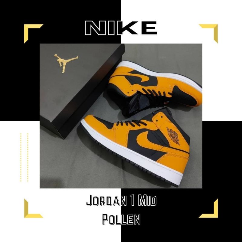 Sepatu Sneaker Jordan 1 Mid Pollen