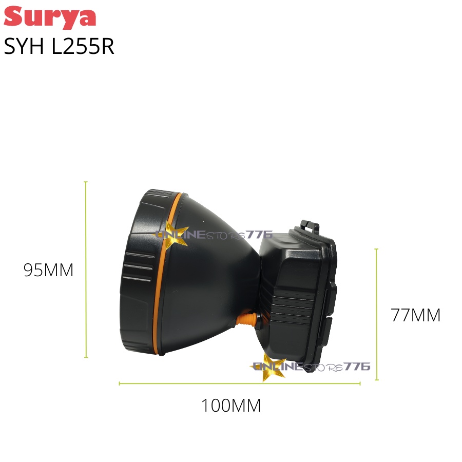 SENTER KEPALA / SENTER KEPALA SURYA SYH L255R / SURYA SYH L-255R / HEADLAMP SURYA SYH 255R /SENTER KEPALA RECHARGEABLE 25WATT / 25W