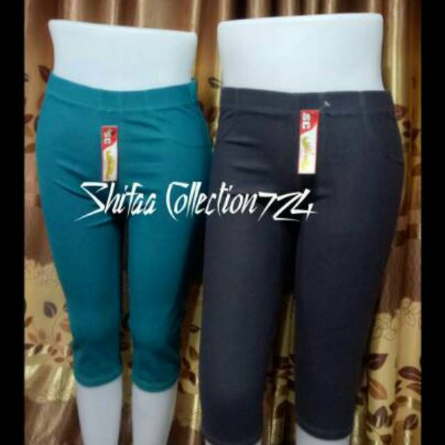 Celana Pendek Wanita Dewasa / Celana Legging Murah / Celana Leging Denim / Celana Leging Pendek 7/8 (BB 40-60 Kg - Dewasa)