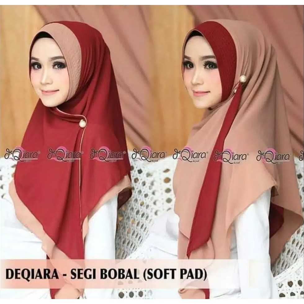 Alny Hijab - Segi 3 segitiga soft pad bobal (Bolak Balik ) deqiara