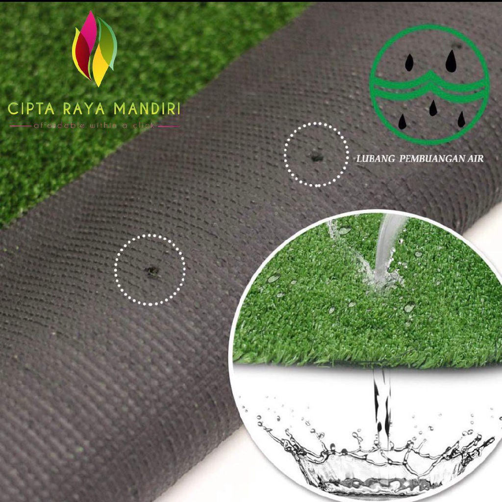 Karpet Rumput Sintetis Palsu UK 0.5x0.5M TEBAL 25mm Lapangan Golf Futsal.HIGH QUALITY IMPORT