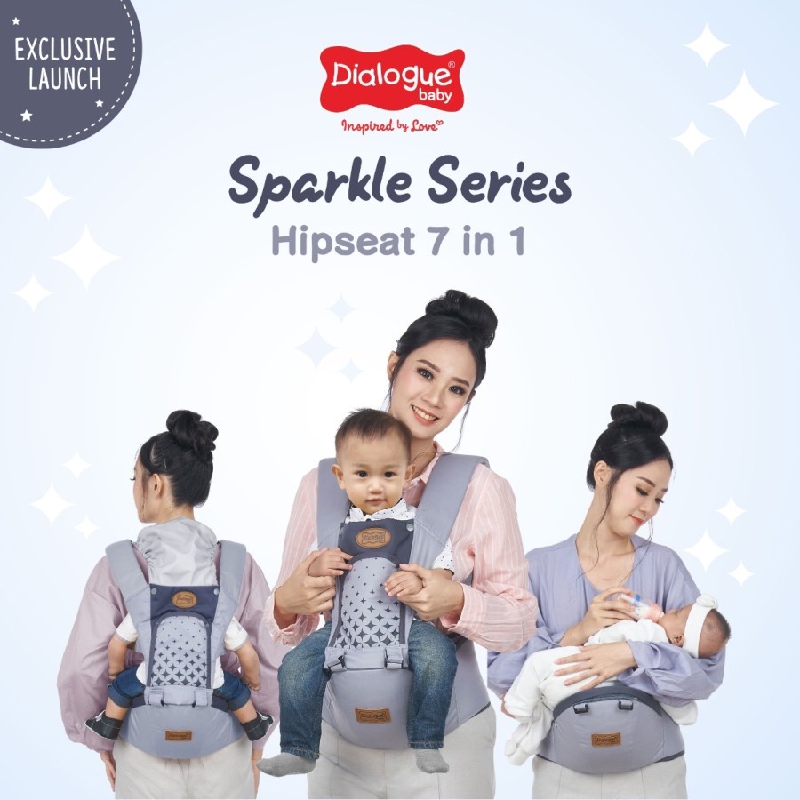 Gendongan Hipseat 7in1 Position Dialogue Baby Glazy Champion Sparkle Leon Series DGG 1030 1031 1032 1033 Gendongan Bayi