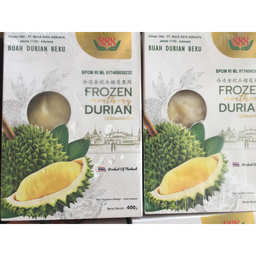 Durian Monthong Thailand Enak | Seed Pulp | Frozen Monthong Thailand