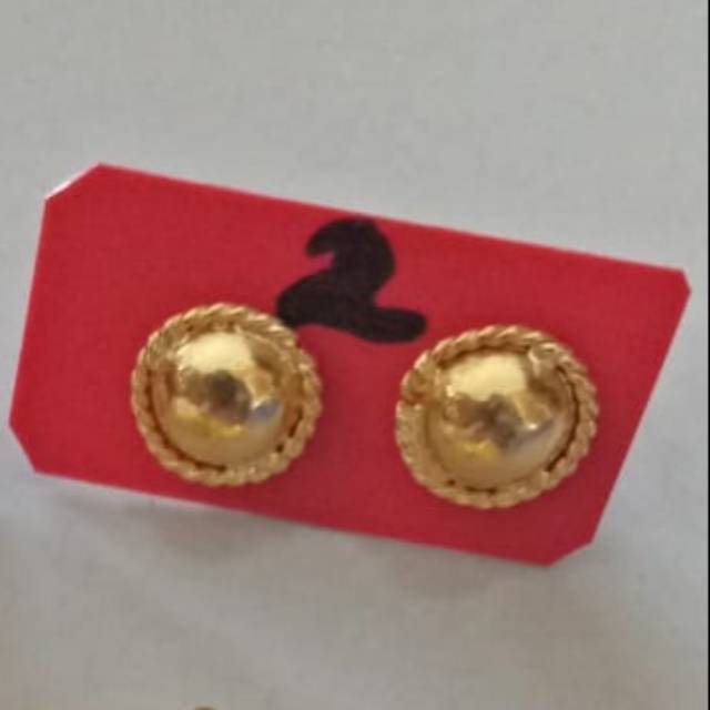 Anting paku wayar emas 24karat kadar 99.9% berat 2 gram