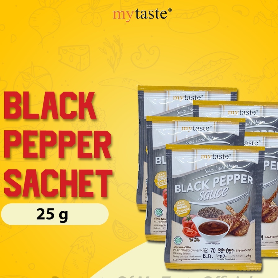 

MY TASTE SAUS BLACK PEPER 25GR