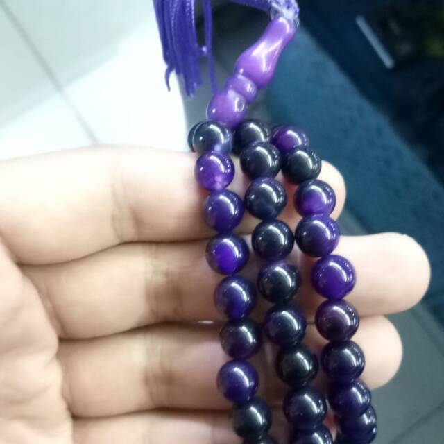 Tasbih batu ungu kecubung