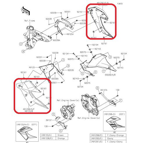 Fairing / Cowling Kawasaki Z250SL Original Ready Stock