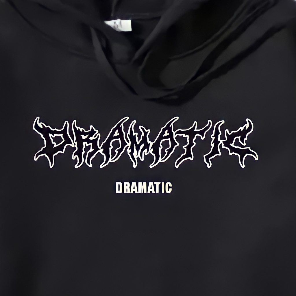 HOODIE DRAMATIC ORIGINAL - BLACK METAL AESTHETIC FONT