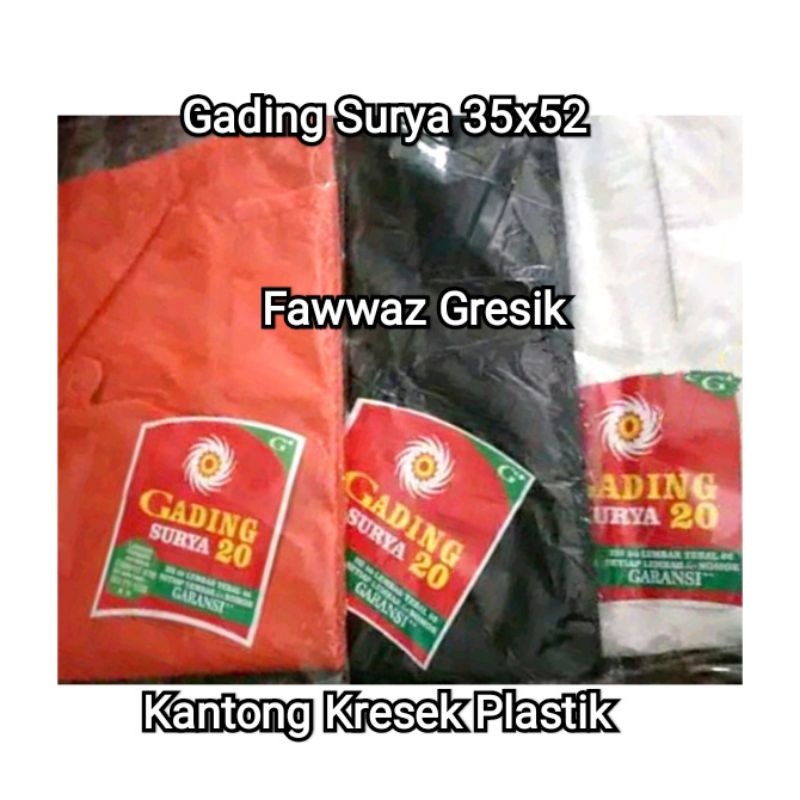 Tas Kresek Plastik Gading Surya Besar 35 x 52 cm