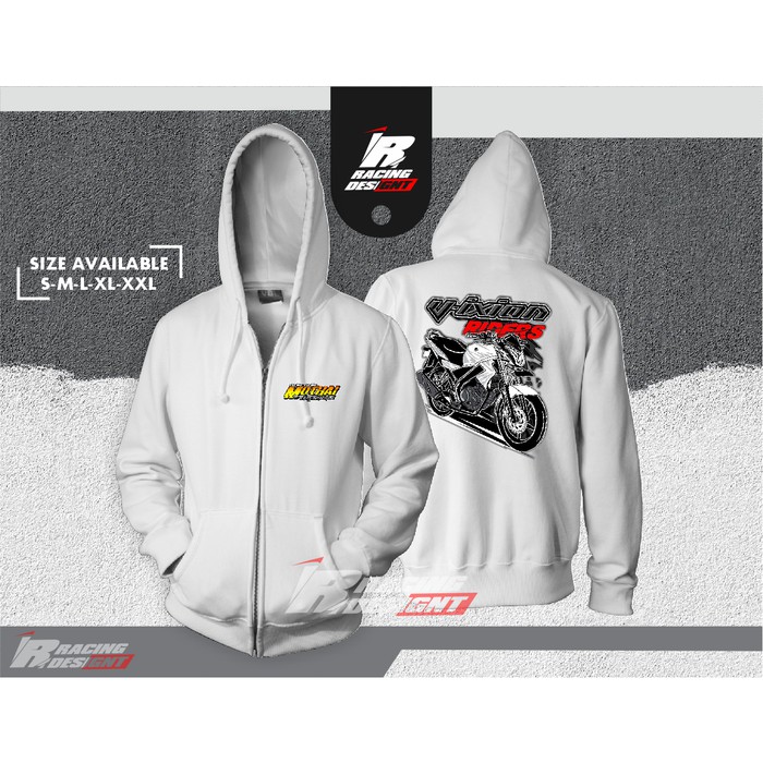 Jaket Hoodie Resleting Vixion Rider Terbaru Kualitas Distro -IR Merch