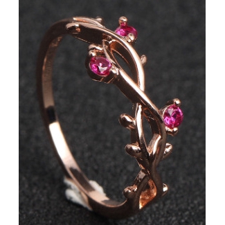 Cincin Zircon Merah Gaya Eropa Dan Amerika Untuk Pertunangan