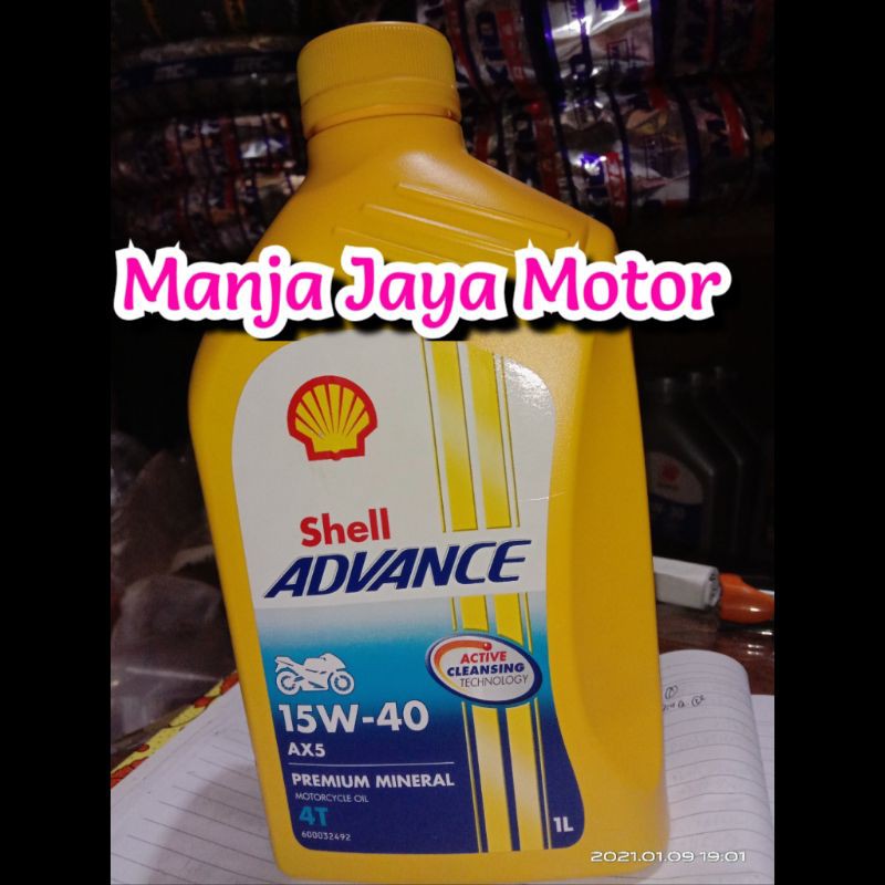 oli shell Ax5 sae 15w-40 1 liter untuk motor v-xion jup mx cbr motor gede