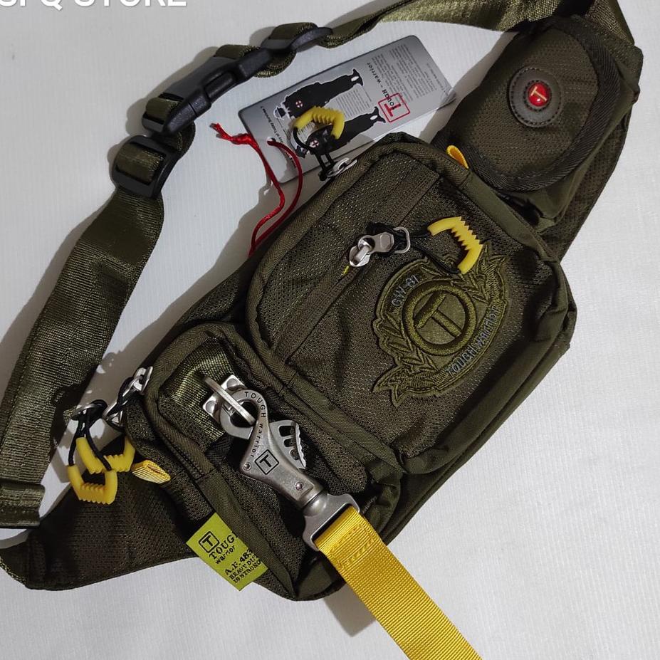 ✾ Tas Selempang Pria Original Tough Warrior - Tough Army Premium/ Tas Pinggang Impor ♤