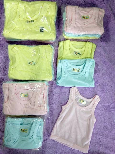 6 Pcs Kaos Dalam Anak One Baby Putih-Warna  /Singlet Bayi NB - XL