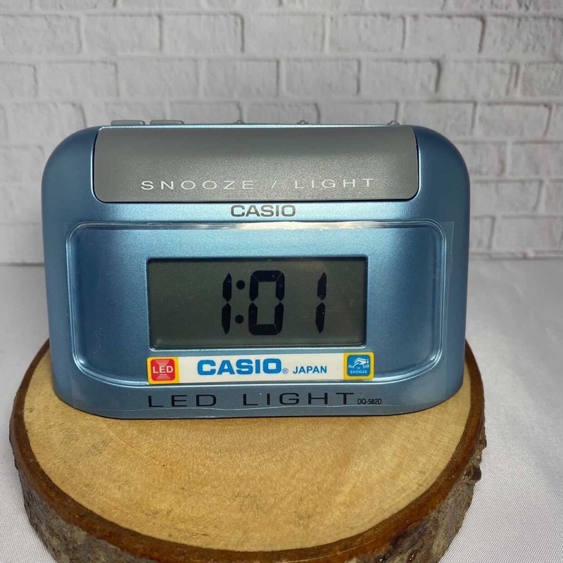 CASIO DIGITAL DQ-582D TIME DIGITAL SNOOZE LIGHT ALARM JAM MEJA ORI BARANG BERKUALITAS