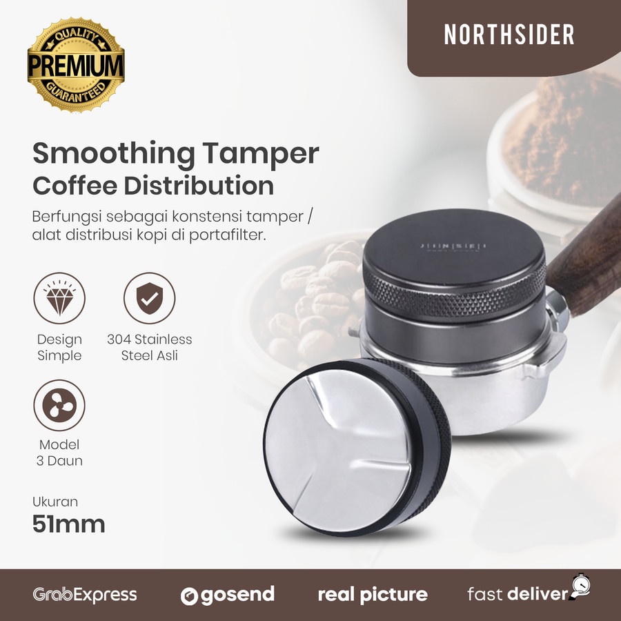 MACARON COFFEE SMOOTHING TAMPER KOPI DISTRIBUTION 51MM AL-ALLOY NS51