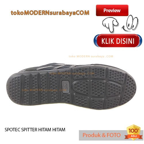 Sepatu Pria Casual Sneakers SPOTEC SPITTER HITAM HITAM