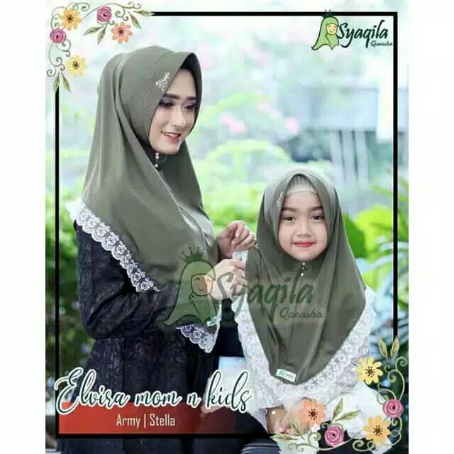 ELVIRA COUPLE  ORI BY SYAQILA, HIJAB INSTAN, HIJAP COUPLE, KHIMAR RENDA,BERGO