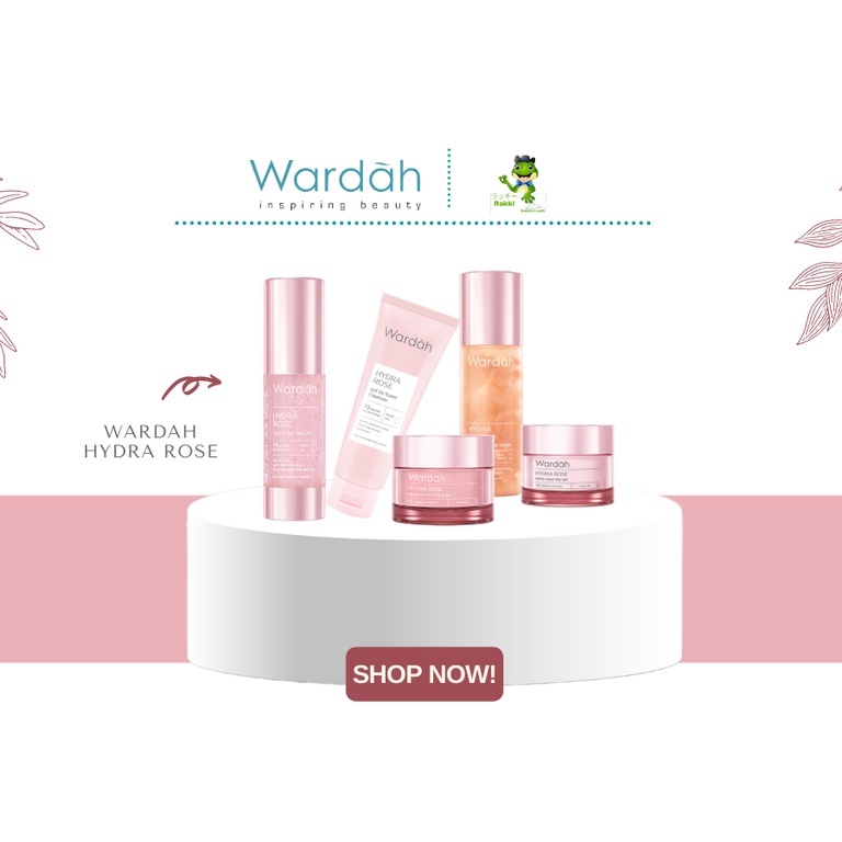 ❣️Rakkistore99❣️Wardah Hydra Rose Series | Dewy Aqua Day Gel-Moisture Rich Night Gel-Foam Cleanser-Toner