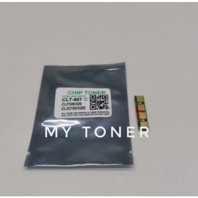 Chip Toner CLT-407 / CLT407 / CLP-320 / CLP325 / CLX3185 / CLX3285 / CLP320 Cyan