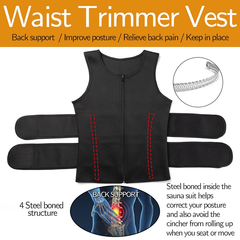 Korset Pembentuk Badan Pria /Shaper Waist Trainer Pria/Fat Burner Pria