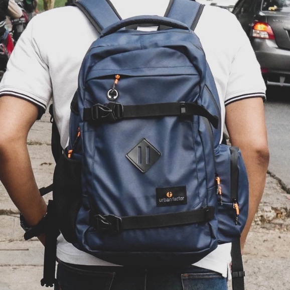 STRONG FIGHTER NAVY |ManNeedMe x URBAN| Tas Ransel Pria Tas Backpack ORIGINAL