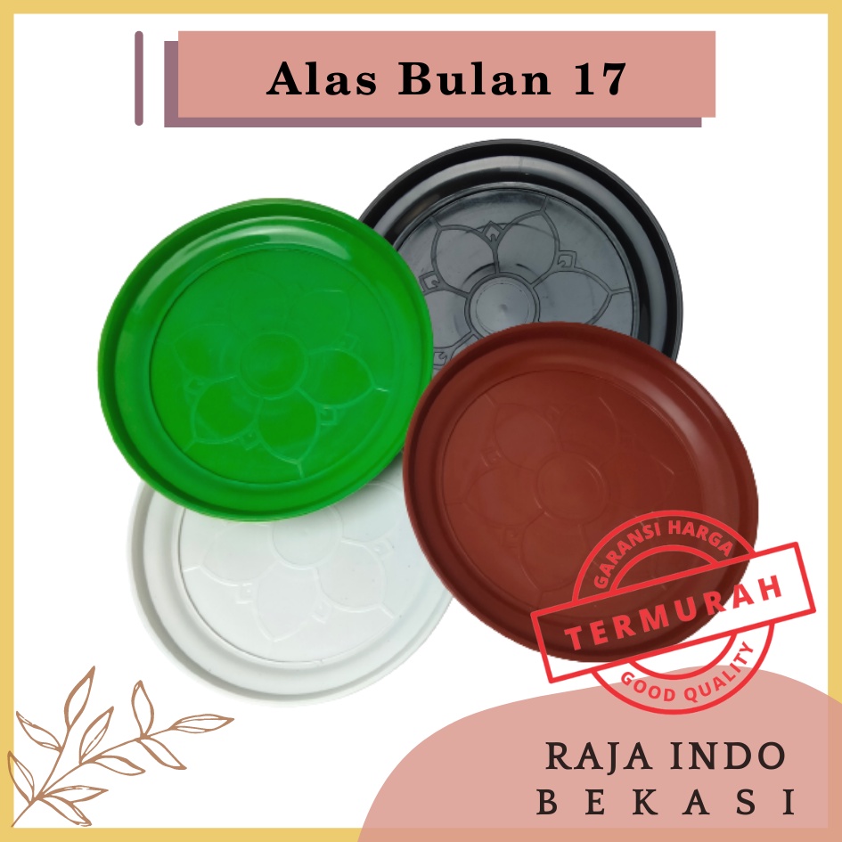 Rajaindobekasi Tatakan Alas Bulan 17 Putih Hitam Kuning Hijau Merah BataTerracota Terracotta Merah Coklat Tatakan Alas Kembang Pot Tawon Tirus Putih 18 20 21