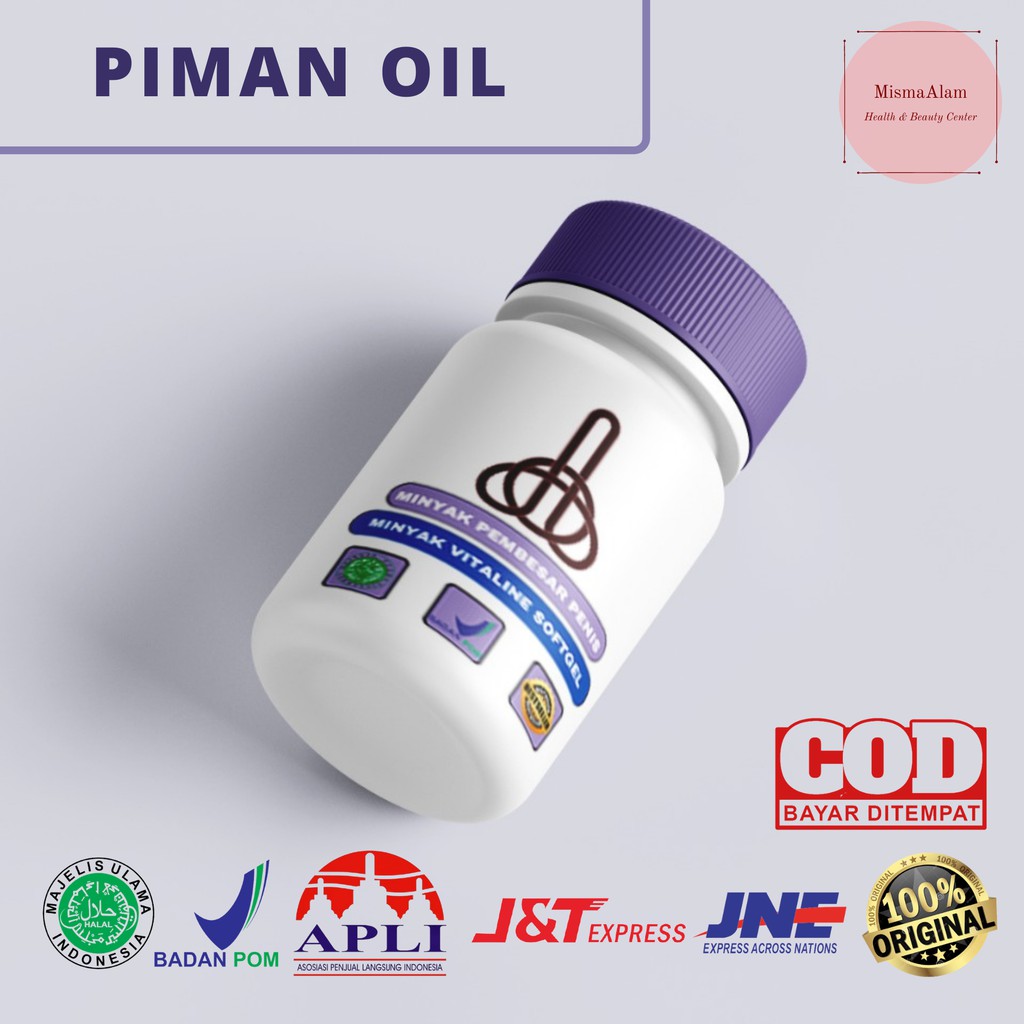 PIMAN OIL - Obat Pembesar Penis, Pembesar Penis, Tahan Lama Pria - Permanen,Original,Ampuh, Terbukti