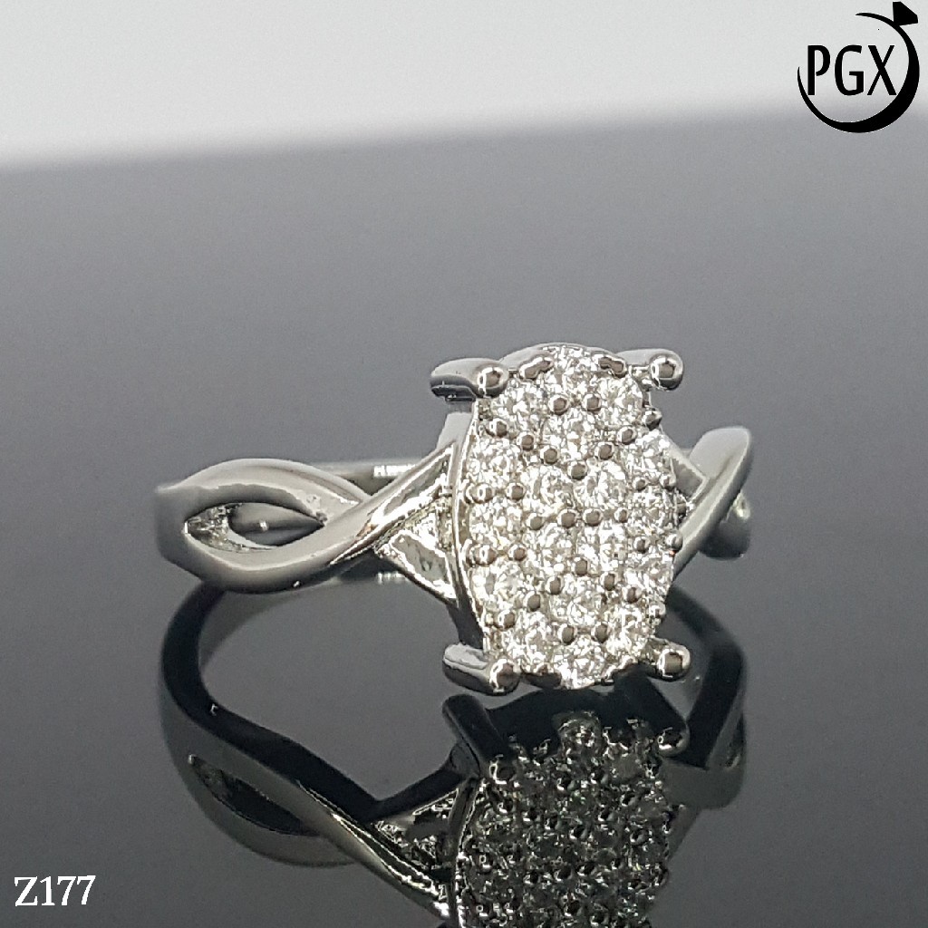 PGX Cincin Xuping Wanita Lapis Emas Aksesoris Perhiasan Fashion Premium - Z177