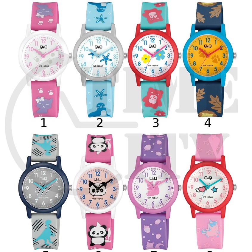 Q&amp;Q QNQ QQ ORIGINAL RUBBER BAND KIDS WATCH JAM TANGAN ANAK V23 V23A V23A-001VY - 008VY