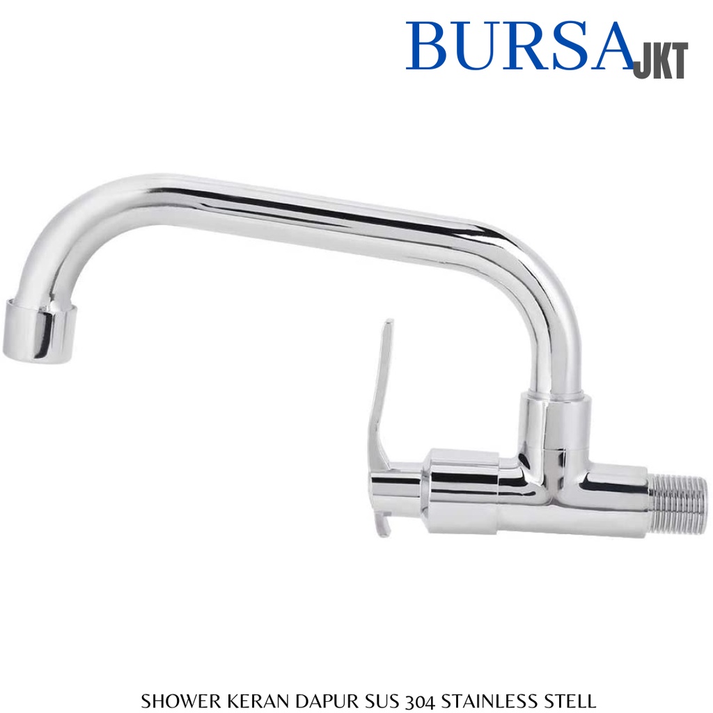 KERAN DAPUR WASTAFEL FAUCET CUCI PIRING CUCI TANGAN STAINLESS STEEL SUS304 ANTI KARAT MODEL ANGSA