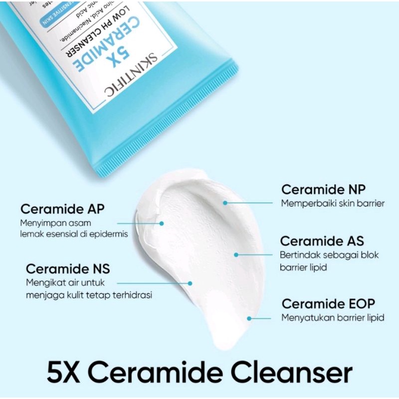 SKINTIFIC - 5X Ceramide Low pH Cleanser Facial Wash Gentle Cleanser