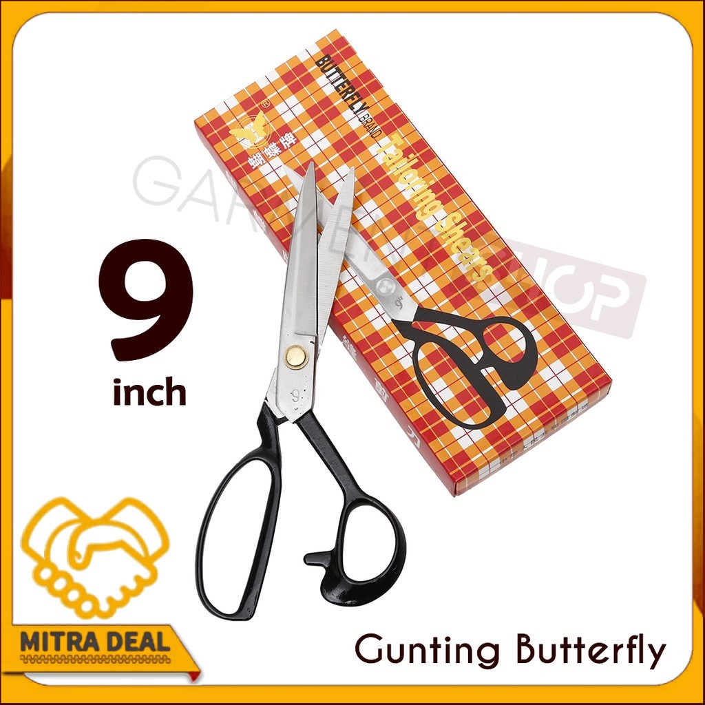 

[COD] Gunting Potong Bahan Kain Butterfly 9 Inch / Tailor Scissors