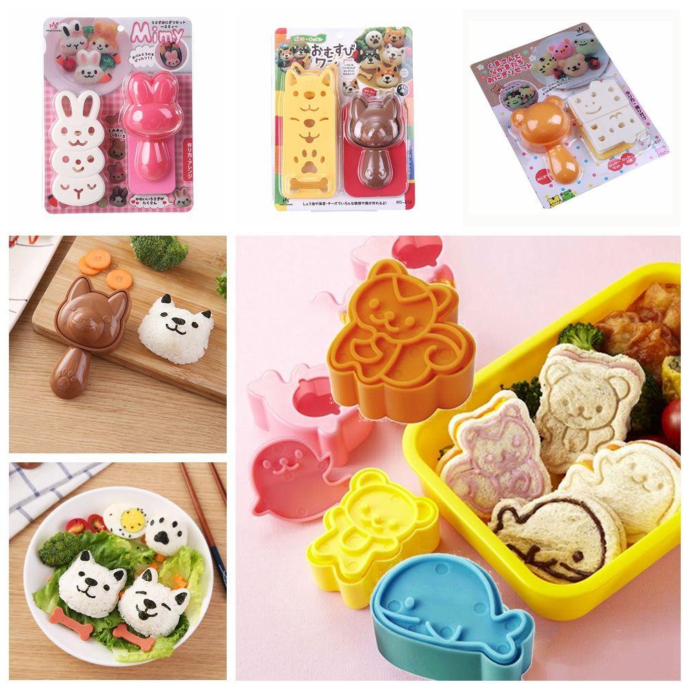 Solighter Cetakan Sushi Alat Masak DIY Untuk Bayi Anak Sandwich Maker Baking Mold