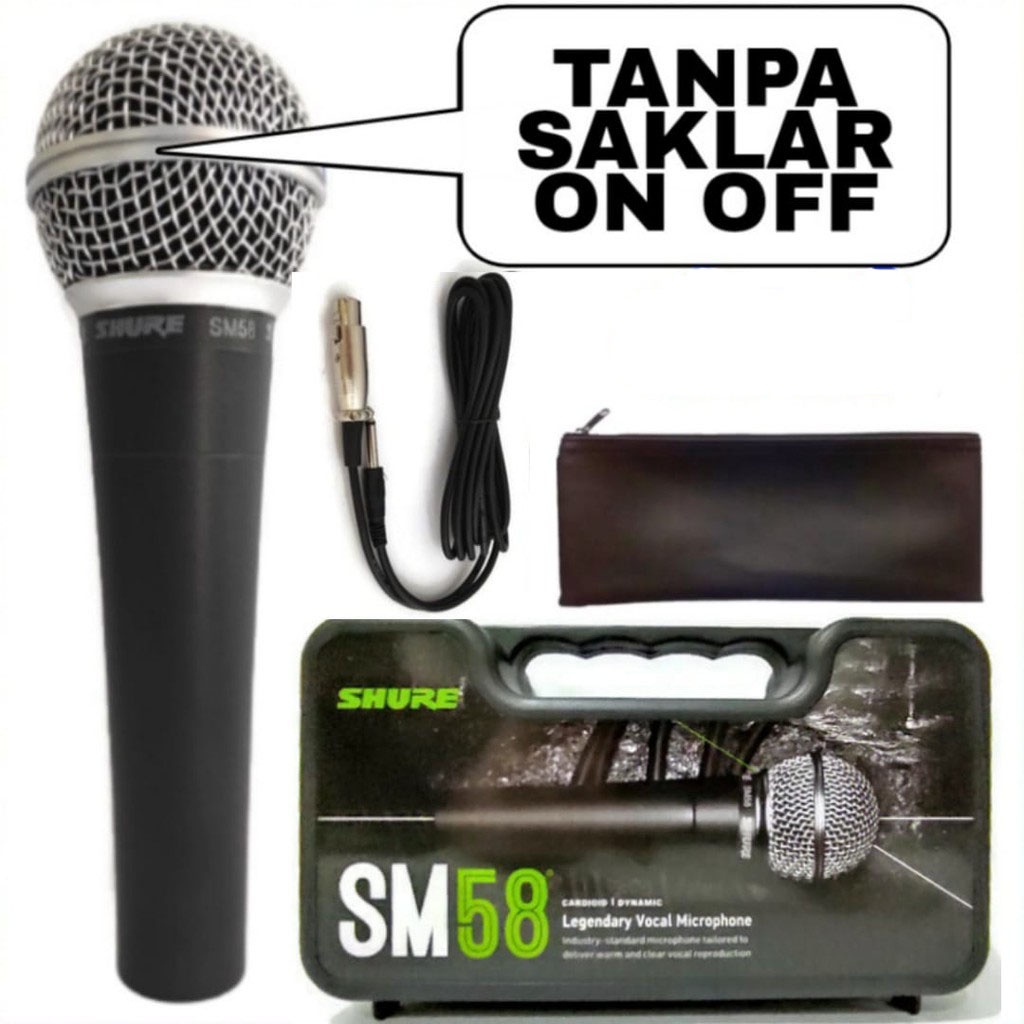 Microphone Karaoke SM-58 Mikrofon Vocal Mic Kabel