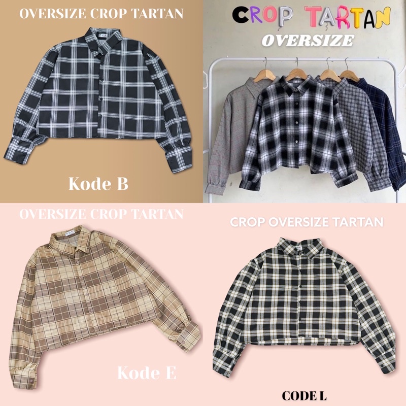 GFS CROP OVERSIZE TARTAN