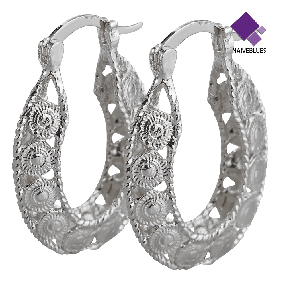 Anting Hoop Model Hollow Untuk Wanita