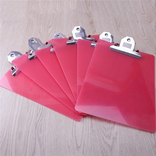 6Pcs Papan Clipboard Plastik Ukuran A4 dengan Klip untuk