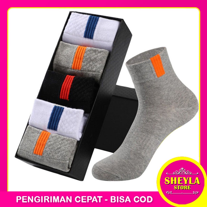 Kaos Kaki Kerja Pria Wanita / Kaos Kaki Panjang Motif Garis Polos / Kaos Kaki Pria Kantoran Office Import Murah / TS-99