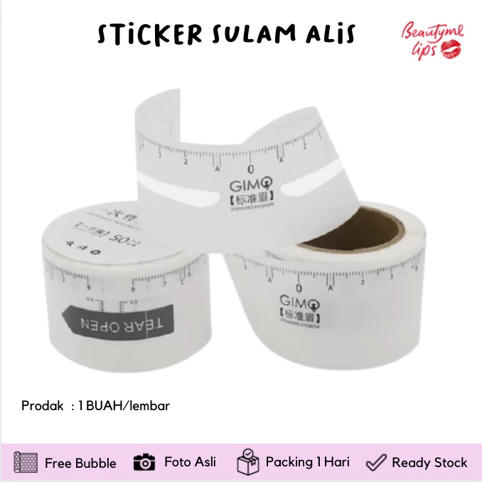 STICKER SULAM ALIS / STICKER GAMBAR ALIS GIMO STICKER / STICKER PENGGARIS SULAM ALIS