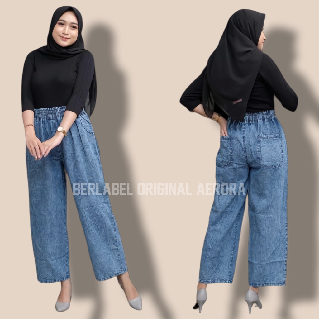 Celana Boyfriend Panjang Baggy Bagy Pants Jeans Wanita Jumbo Premium Hightwaist Kekinian Lp 80-112 P 92 Size Fit M-XXL