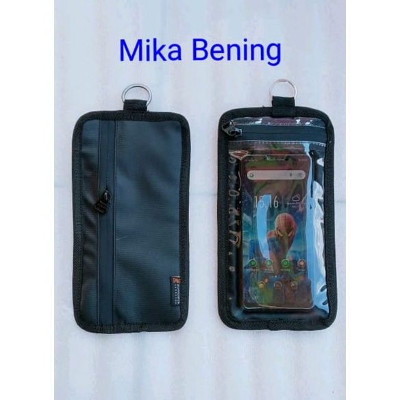 Hanging Wallet Kartu Hp Waterproof Anti Air Kombo Mika PVC