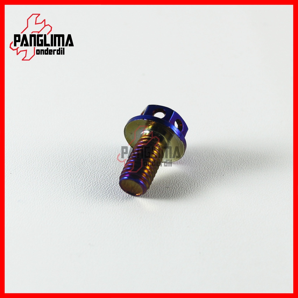 Baut Probolt M8x15-8x15 Honda Matic Drat 12 Blue-Biru Tutup Oli Gardan