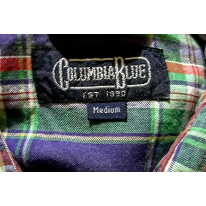 kemeja columbia blue