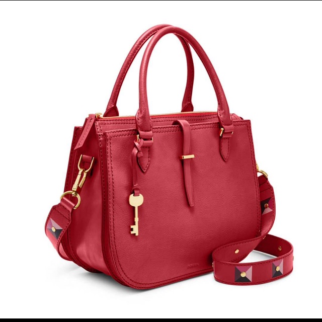 Fossil Ryder satchel medium red original