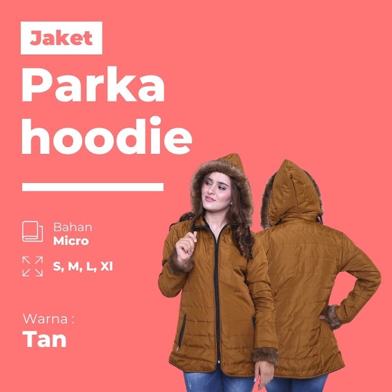 Jaket Gunung Parka Outdoor Musim Dingin Bulu Hoodie Wanita Original Kualitas Premium