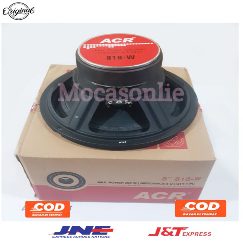 Speaker Woofer 8 inch ACR 818-W / Speaker Woofer ACR 8" 818 200W SPEKER RUMAH MURAH SUARA JERNIH ORI