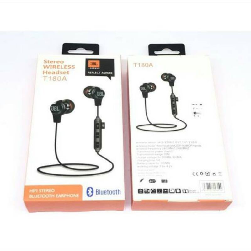 BATAM GROSIR (IUR) HEADSET BLUETOOTH JBL_T180A PLUS SLOT MEMORY CARD / EARPHONE BLUETOOTH T180A / HE