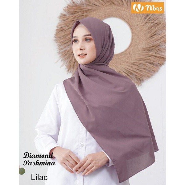 Nibras Hijab Pashmina Diamond Jilbab Wanita Muslimah Pashmina Panjang Syari Polos Modern