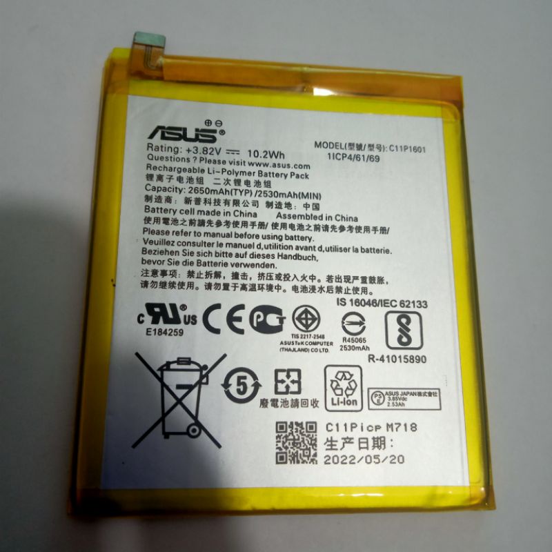 BATERAI BATRE BATTERY ASUS ZENFONE 3 ZE520KL Z017DB Z017DA  C11P1601